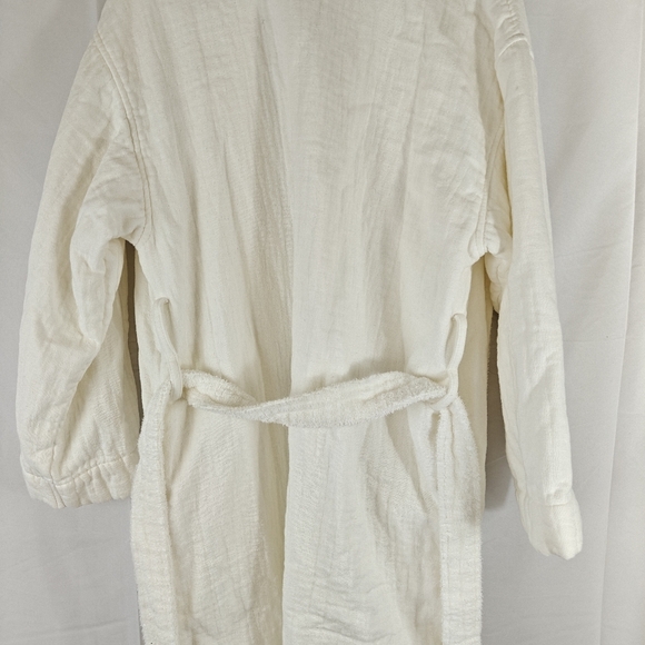 SOld Pottery Barn Cotton Linen Blend Robe In Cream Size Medium - Picture 10 of 10
